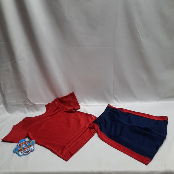 NWT Nickelodeon Paw Patrol Ready For A Ruff Rescue Graphic 2 piece Short Set 3T - Picture 2 of 4
